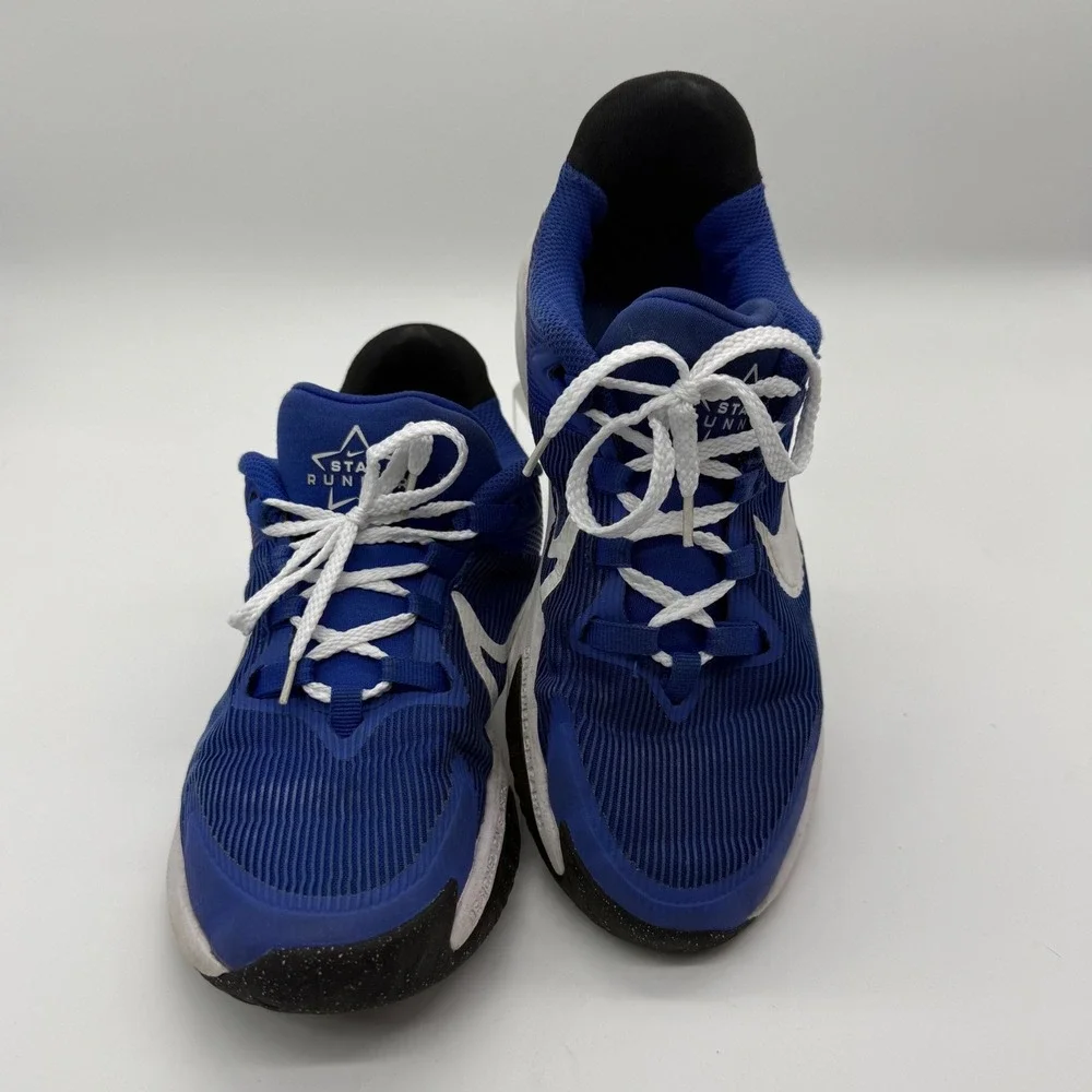 Nike Star Runner 4 Sneakers Kids Size 4Y Blue White Athletic Running Shoes